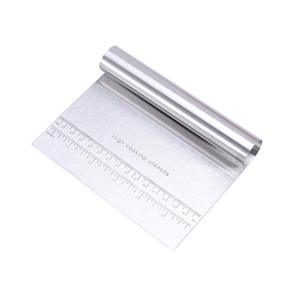 COSMOBETTY Dough Scale Scraper Silver Stainless Steel 1Set