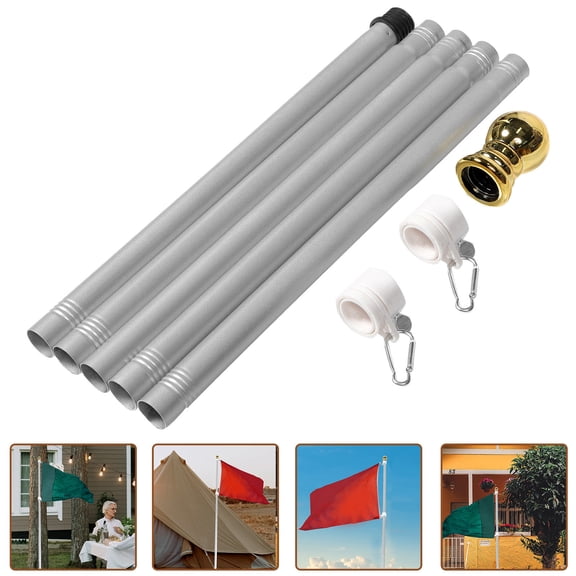 Worgeous Stainless Steel Flagpole Stand for Outdoor Decorative Poles