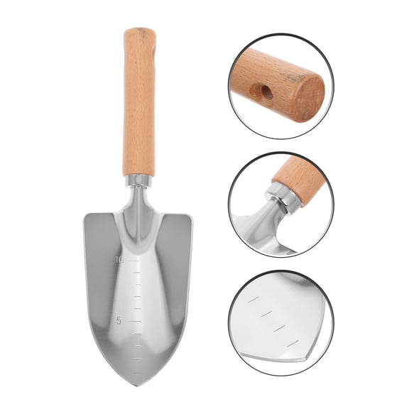Worgeous Stainless Steel Garden Shovel Set with Comfortable Beech Handle for Digging and Planting Multi 6.5