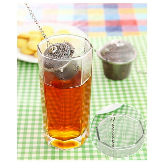 Worgeous Stainless Steel Tea Infuser with Fine Mesh and Extended Chain for Loose Leaf Tea at Home Use Large Size