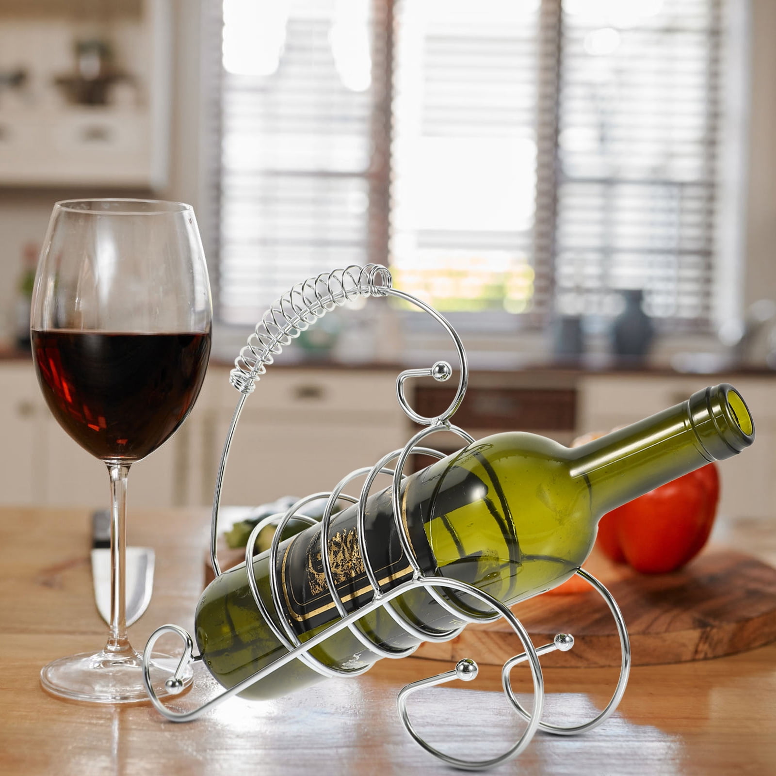 Worgeous Stainless Steel Wine Bottle Holder for Home Use Modern