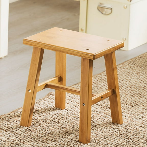 Worgeous Stool Bamboo Light Brown Home Furniture 1Pack 11.8X11X9In