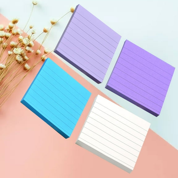 Raindrops Self-Stick Notes Pads Sticky Notepads White 4 Pcs