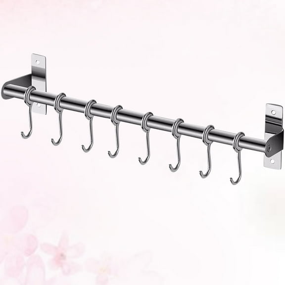 CIMAXIC Kitchen Hanging Rack Stainless Steel No-punch Homeowners Kitchen 1Set