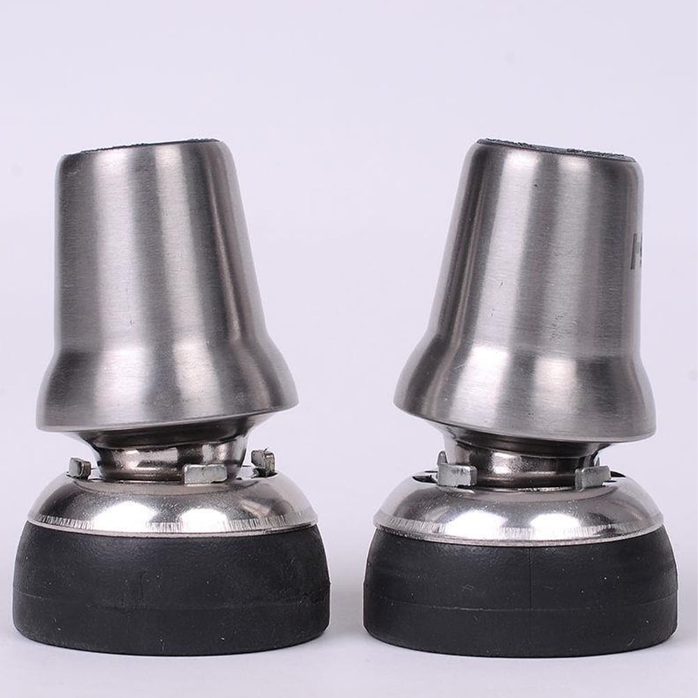 Worgeous Sturdy Stainless Steel and Plastic Cane Tips for Walking Sticks with Antiskid Design 19mm Diameter Silver