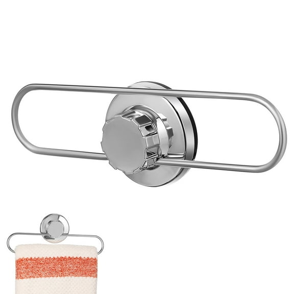 Worgeous No-Drill Wall Mount Towel Holder for Kitchen and Bathroom, Hand Towel Hanger, Dishcloth and Washcloth Rack Accessory