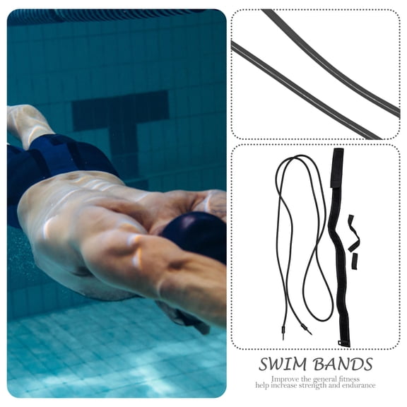 CIMAXIC resistance bands set swim bungee rope kit black 1 Set