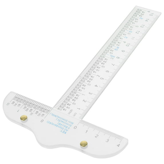 Worgeous T Shape Drafting Ruler Double Side Scale Ruler Transparent Plastic T Shape Ruler
