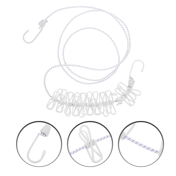 Worgeous Tent Fixing Rope Camping Accessories Washing Line Hooks Travel