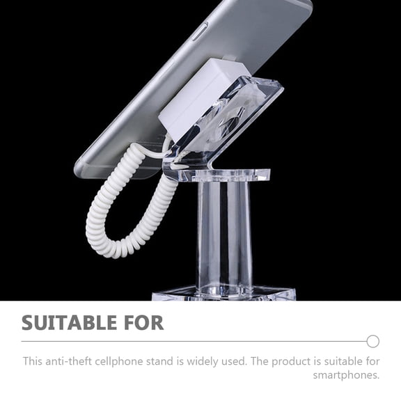RENACLIPY Rotatable Acrylic Mobile Phone Stand, Anti-theft Display Holder for Retail Stores, Office, and Home Use, Assorted Colors