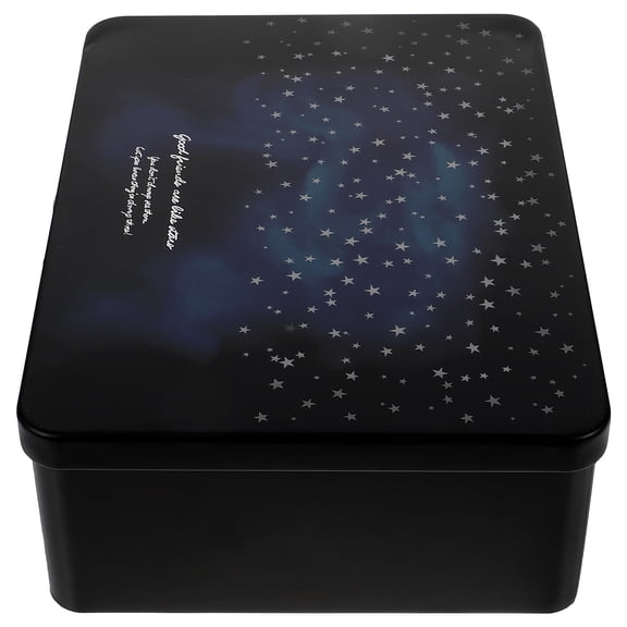 FONDOTIN Decorative Tin Box With Lid Assorted Color Family Banquet 1Set 9.63x7.07x3.34in
