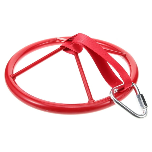 Worgeous Training Ninja Wheel Gymnastic Rings Swing Bars Obstacle Handles Workout Gear Fitness Red