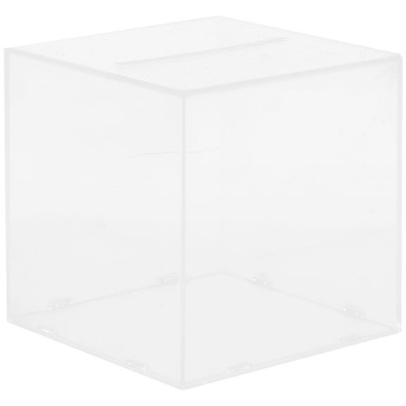 RENACLIPY Clear Bank Coin Container Transparent Acrylic 1 Pcs