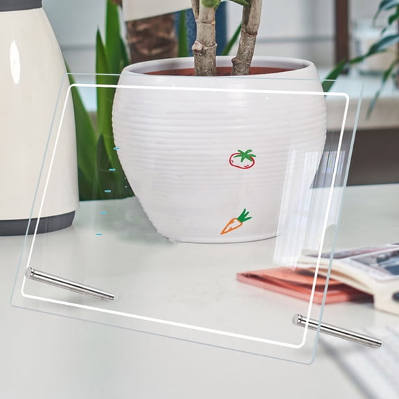 RENACLIPY Acrylic Rectangular Whiteboard for Desk, Daily Planning, Family Communication, Office and Home Use, 1 Set