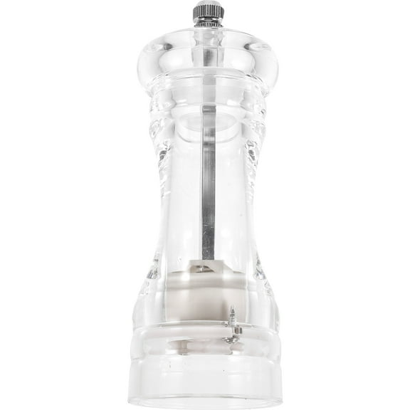 Worgeous Transparent Acrylic Pepper Mill for Kitchen Use Efficient Grinding Core Suitable for Black White Pepper 6.5 Inches