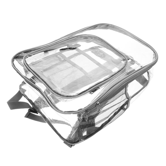 Worgeous  Transparent Backpack Clear Backpacks Bookbag Men Woman Grey