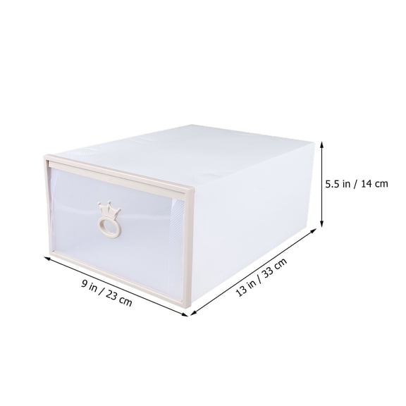 Worgeous Transparent Plastic Shoe Storage Container with Thickened Design for Easy Organization and Moisture Protection