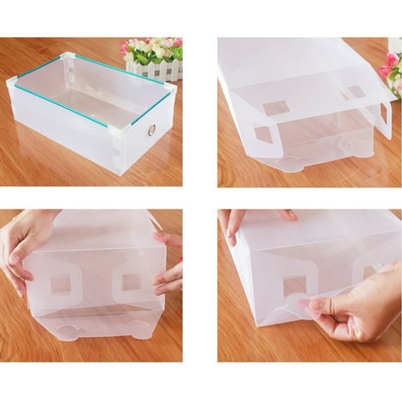 SWETRACE Home Organization Plastic Shoe Storage Transparent 6PCS