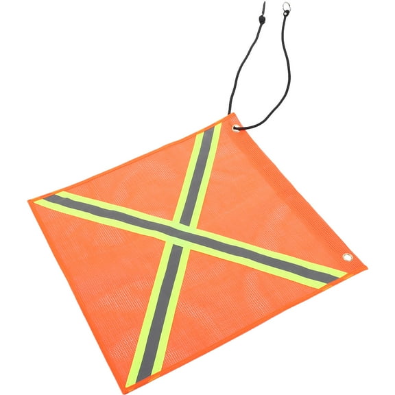 RENACLIPY Warning Signs Reflective Flags Orange Vinyl 1Pcs