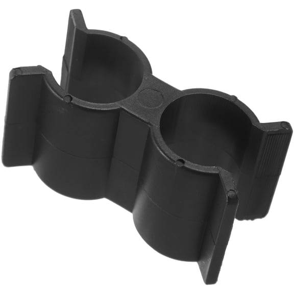 SEWCHICS Pipe Bracket Double Pipe Clamp Black Nylon 1Pack