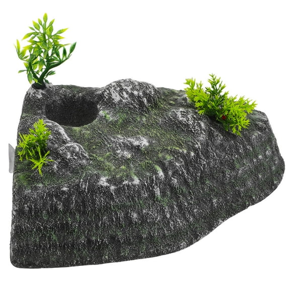 SEWCHICS Pet Habitat Enrichment Tortoise Resting Platform Dark Grey 1Pack