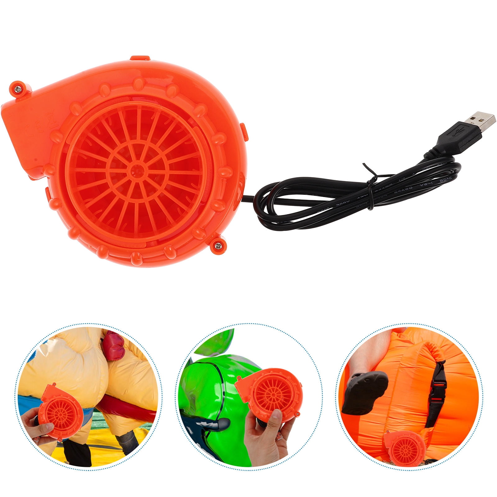 Mini Inflatable Costume Fan Replacement – USB Portable Blower For Dinosaur & Mascot Costumes, Low Noise