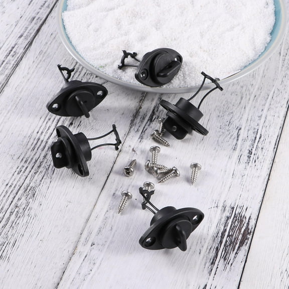 CIMAXIC Marine Drain Plug for Boat Black 5Pcs