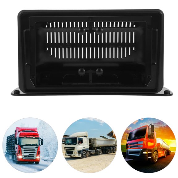 RENACLIPY Universal Black ABS Plastic Mounting Bracket for Truck Radios Compatible with Large Screen Devices and Radios