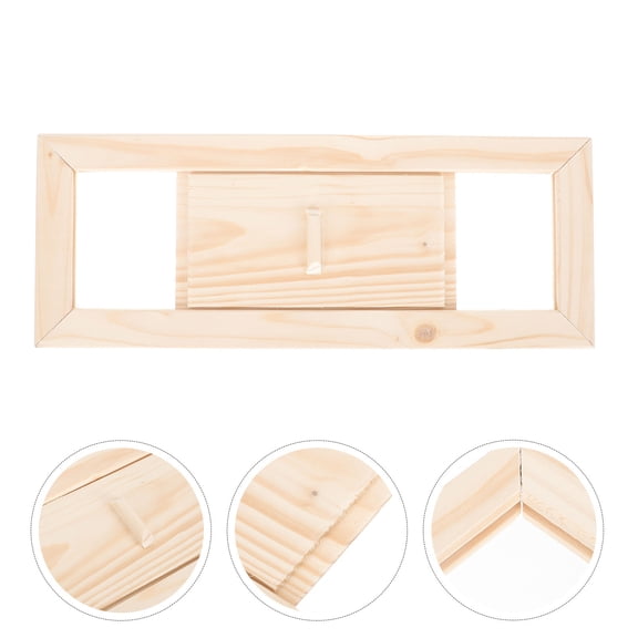 Worgeous Air Vent for Steam Room Sauna Ventilation Window Wood 1Pcs