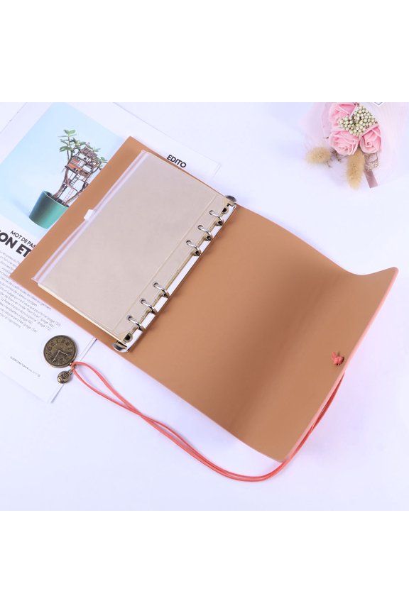 Vintage Notebook for Writing Pink PU Fabric Journal with Exquisite Workmanship and DIY Design Size