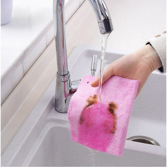 SWETRACE 5Pcs Violet Dish Cloth with Great Capacity to Absorb Liquid for Kitchen Use