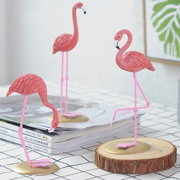 Worgeous Vivid Pink Flamingo Decoration Resin Figure for Home Office Decor Use 12.5 Inch
