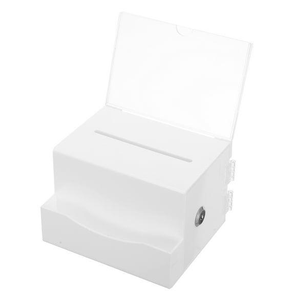 Worgeous Voting Box with Lock Donation Box for Fundraising Suggestion Box Ballot Comment Box