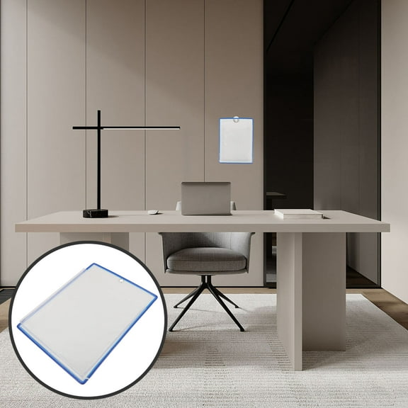 Worgeous Wall Mounted File Holder Document Storage Bag A4 Transparent Office
