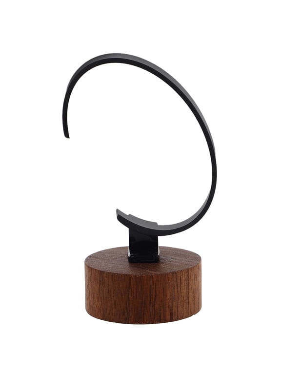 Watch Display Stand with Black Walnut Wood Base, Wrist Watch Holder and Organizer for Mens Watches and Jewelry Display