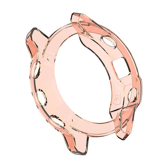 Worgeous Watch Protective Case TPU Watch Cover Compatible for Garmin 6X 6x Pro (Transparent Orange)