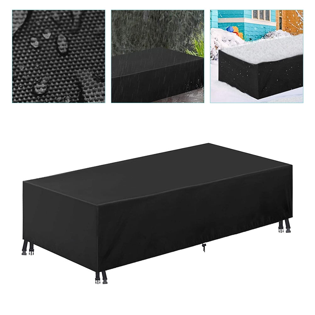 Worgeous  Waterproof Garden Table Cover Patio Chair Covers Cloth Couches Outdoor Furniture Black