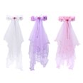 thumbnail image 1 of Worgeous Wedding Bridal Veils with Wreath Floral Headdress Photography Artificial Rose Wedding Hair Band Hair Loop Hair Accessories Party Garland for Women Ladies (Pink+White), 1 of 8