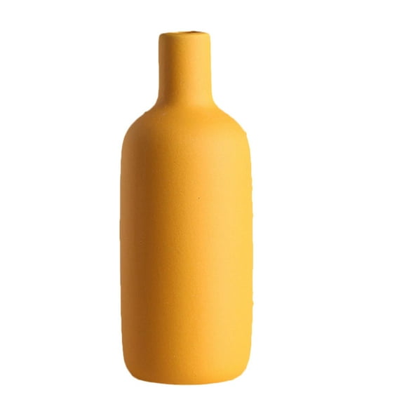 COSMOBETTY Modern Vase Banquet Table Centerpiece 1Pack Orange Ceramic