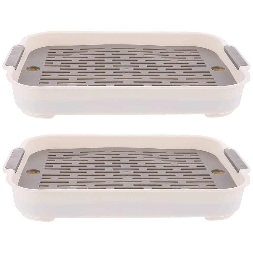 Worgeous White Detachable Rabbit Litter Box Lightweight Plastic Toilet ...