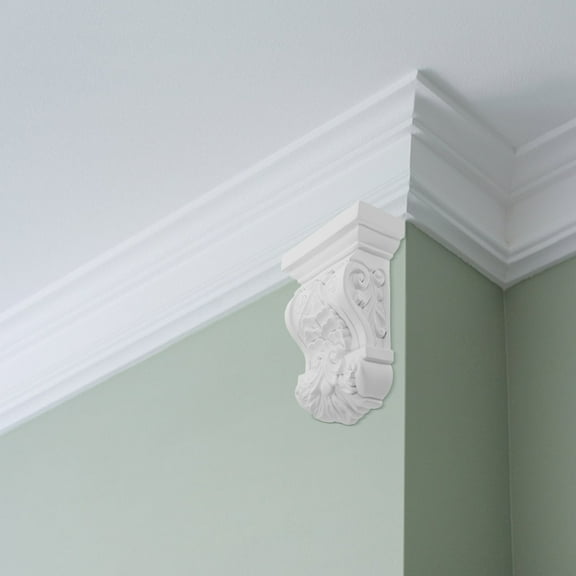 Worgeous White European Style Corbel Wall Decor Set of 2 for Home Fireplace Decoration