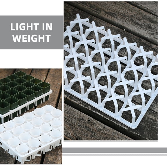 RENACLIPY 6-Pack White Plastic Nursery Pot Trays with Round Design for Indoor Gardening, Seed Starting and Plant Propagation