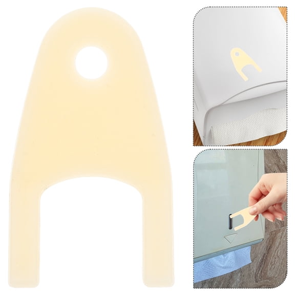 Worgeous White Plastic Tissue Dispenser Lock for Commercial Use Ensures Hygiene and Security with Easy