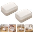 thumbnail image 1 of Worgeous White Soap Case with Premium Plastic Material for Home Use Keep Soaps Clean and Shaped 2pcs, 1 of 8