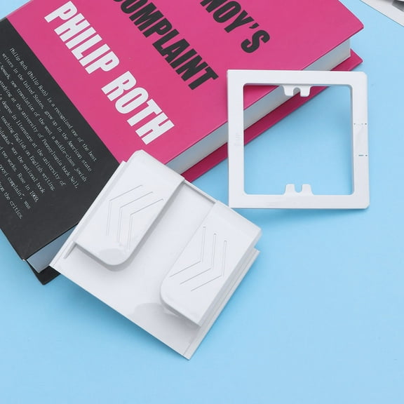 Worgeous White Wall Outlet Shelf Organizer for Phone Charging Easy Install ABS Material 86 Type Size