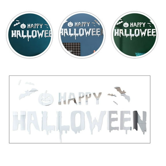 Worgeous Window Stickers for Kids Bat Pumpkin Wall Mirror Decorations Child
