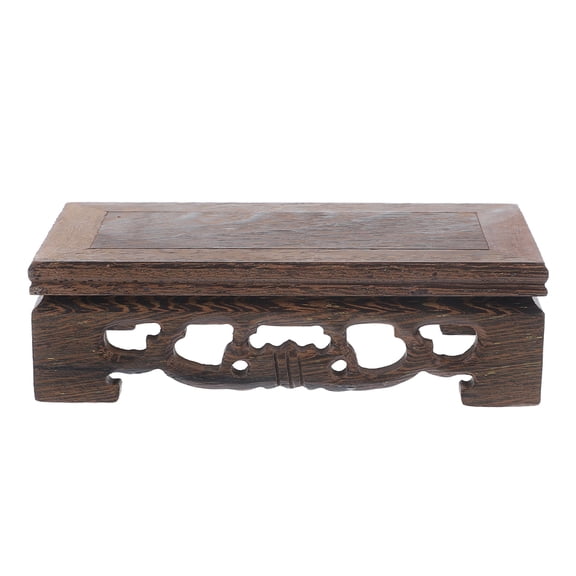 LITINKIMI Oriental Wood Pedestal Base For Vase 1Pcs 4.3x2.0x1.6in
