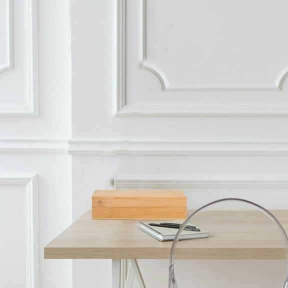 COSMOBETTY Decorative Boxes With Lids Wooden Box With Lid Khaki Wood 1Pack