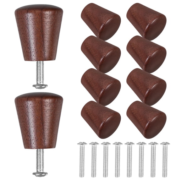 Worgeous Walnut Wood Handles for Drawer Use Brown Wooden Cabinet Knobs with Unique Grain Patterns and Comfortable Grip 10 Pieces