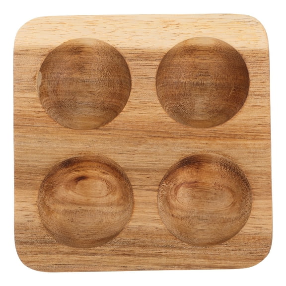 Worgeous  Wooden Egg Storage Board Refrigerator Eggs Deviled Charcuterie Plates Brown